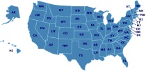 Small Map of the U.S.A.